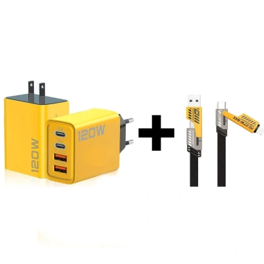 Sạc Nhanh Đa Năng 4IN1 65W/120W Cao Cấp 1.2M Dây Dù Chống Đứt USB-C Type-C-iP 59.900₫ 10