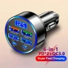 Sạc Nhanh Mini 2/4/6 Cổng PD 3.0 3.1A, Màn Hình LED, Dùng Cho Xe Ô Tô - Giá 79.199₫