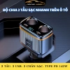 Sạc Nhanh Ô Tô C27 145W 4 trong 1 PD45W Type-C USB, Màn Hình LED, Giá 59.000