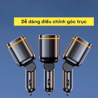 Sạc Nhanh Ô Tô C27 145W 4 trong 1 PD45W Type-C USB, Màn Hình LED, Giá 59.000 3
