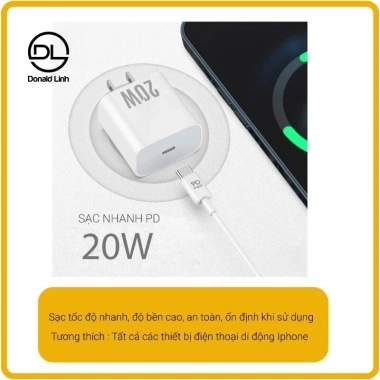 Sạc Nhanh PD 20W Donald Linh - Cam Kết Không Nóng, Không Giật, Bảo Hành 12 Tháng, Giá Ưu Đãi 327.600₫ 5 Sạc Nhanh PD 20W Donald Linh - Cam Kết Không Nóng, Không Giật, Bảo Hành 12 Tháng, Giá Ưu Đãi 327.600₫ 5