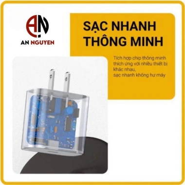 Sạc nhanh PD 20W không nóng máy, an toàn, ổn định, bảo hành 12 tháng, giá 291.600₫ 4