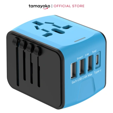 Sạc Nhanh Type-C 15W Tamayoko SL199 - Củ Sạc Đa Năng 2.000W 4 Cổng USB Du Lịch