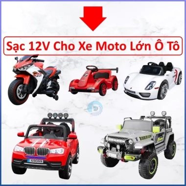 Sạc Nhanh Xe Điện Trẻ Em 6V-12V có Đèn Báo, Tự Ngắt, Bảo Vệ Ắc Quy - Giá 39.000đ 9