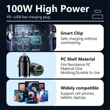 Sạc ô tô đa năng 2 cổng USB và TYPE C, phích cắm âm thanh, tương thích mọi hãng xe, giá 58.300₫ 4 Sạc ô tô đa năng 2 cổng USB và TYPE C, phích cắm âm thanh, tương thích mọi hãng xe, giá 58.300₫ 4