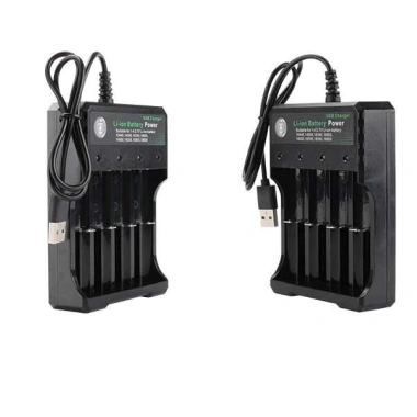 Sạc Pin 4 Khe Cao Cấp Tự Ngắt, Đèn Báo Khi Đầy - Dùng cho Pin 18.650 và AA, Giá 60.000 VND
