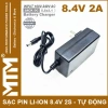 Sạc pin 8.4V 2A 2S Lithium-ion tự động thông minh - LED báo sạc - 75.000 2