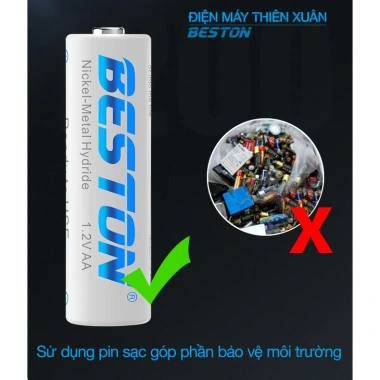 Sạc pin AA AAA Beston C9.023L/9.024L - sạc nhanh, tự ngắt, Type-C, đèn báo thông minh, dùng cho micro remote - chỉ 89.000₫