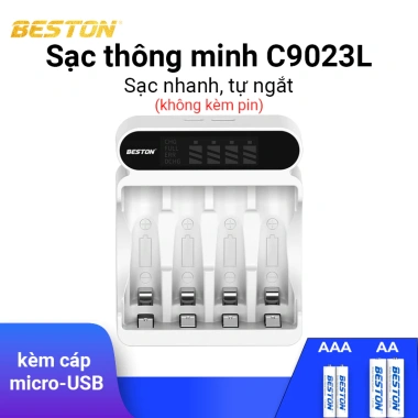 Sạc pin AA AAA Beston C9.023L/9.024L - sạc nhanh, tự ngắt, Type-C, đèn báo thông minh, dùng cho micro remote - chỉ 89.000₫ 10 Sạc pin AA AAA Beston C9.023L/9.024L - sạc nhanh, tự ngắt, Type-C, đèn báo thông minh, dùng cho micro remote - chỉ 89.000₫ 10