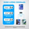 Sạc Pin BESTON 10.000-20.000mAh 22.5W Sạc Nhanh 2 Cáp Type-C iP LED 7