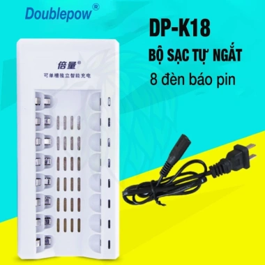 Sạc pin Doublepow DP-K18 tự ngắt 8 khe AA/AAA - Dùng cho micro karaoke, đồ chơi, chuột, đèn flash - Giá chỉ 56.000 VND 10