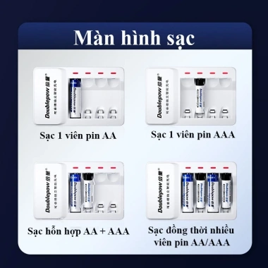 Sạc Pin K11 kèm Pin AA 1.2V 3.300mAh Doublepow - Dùng cho Micro Karaoke, Đồ Chơi, Giá 176.000₫