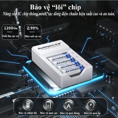 Sạc Pin K11 kèm Pin AA 1.2V 3.300mAh Doublepow - Dùng cho Micro Karaoke, Đồ Chơi, Giá 176.000₫