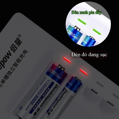 Sạc Pin K11 kèm Pin AA 1.2V 3.300mAh Doublepow - Dùng cho Micro Karaoke, Đồ Chơi, Giá 176.000₫