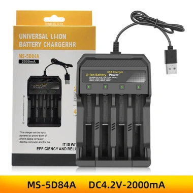 Sạc Pin Tự Ngắt 4 Khe Cao Cấp + Đèn Báo Khi Đầy - Dùng cho Pin 18.650 & AA, Phiên Bản Nâng Cấp 7