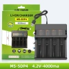 Sạc Pin Tự Ngắt 4 Khe Cao Cấp + Đèn Báo Khi Đầy - Dùng cho Pin 18.650 & AA, Phiên Bản Nâng Cấp 8