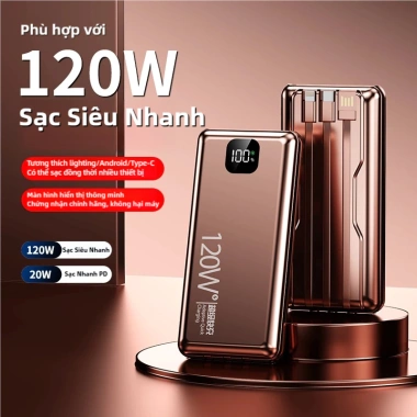 Sạc Siêu Nhanh 120W 57.000mAh Dự Phòng Ba Dây Cáp Cho Đa Thiết Bị Giá 329.999₫ 8 Sạc Siêu Nhanh 120W 57.000mAh Dự Phòng Ba Dây Cáp Cho Đa Thiết Bị Giá 329.999₫ 8