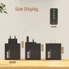 Sạc Siêu Nhanh 200W 6 Cổng 3 USB + 3 Type‑C Đa Quốc Gia EU Anh Mỹ Dùng Du Lịch 3