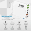 Sạc Siêu Nhanh 200W 6 Cổng 3 USB + 3 Type‑C Đa Quốc Gia EU Anh Mỹ Dùng Du Lịch 6