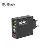 Sạc Siêu Nhanh 200W 6 Cổng 3 USB + 3 Type‑C Đa Quốc Gia EU Anh Mỹ Dùng Du Lịch 10