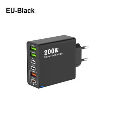 Sạc Siêu Nhanh 200W 6 Cổng 3 USB + 3 Type‑C Đa Quốc Gia EU Anh Mỹ Dùng Du Lịch 10 Sạc Siêu Nhanh 200W 6 Cổng 3 USB + 3 Type‑C Đa Quốc Gia EU Anh Mỹ Dùng Du Lịch 10