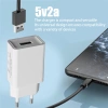 Sạc USB 5V 2A/1A Du Lịch, Bộ Chuyển Đổi EU‑US An Toàn, Cắm Tường Nhanh, Khe Cắm Ổ Cắm Đa Năng 3