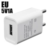 Sạc USB 5V 2A/1A Du Lịch, Bộ Chuyển Đổi EU‑US An Toàn, Cắm Tường Nhanh, Khe Cắm Ổ Cắm Đa Năng 10