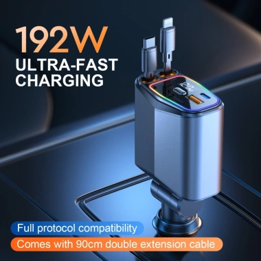 Sạc Xe Hơi 175W Thở Khí Quyển 1 Kéo 4 Xe - Sạc Nhanh, Cáp Đa Năng, Giá 441.605₫ 2