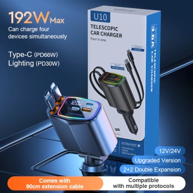 Sạc Xe Hơi 175W Thở Khí Quyển 1 Kéo 4 Xe - Sạc Nhanh, Cáp Đa Năng, Giá 441.605₫ 10