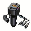 Sạc Xe Hơi 3 trong 1 PD Lò Xo Nhanh - Cáp USB Kép Đa Năng K4, Giá chỉ 194.640₫ 9