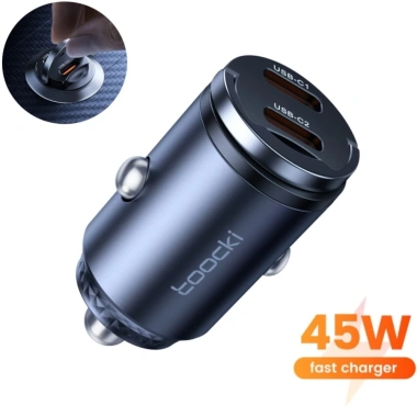 Sạc Xe Hơi 45W Type‑C PPS 33W PD – Sạc Nhanh Vòng Kéo USB cho Samsung, Xiaomi – 108.900₫