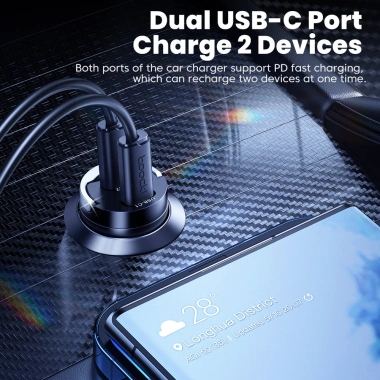Sạc Xe Hơi 45W Type‑C PPS 33W PD – Sạc Nhanh Vòng Kéo USB cho Samsung, Xiaomi – 108.900₫ 3