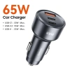 Sạc Xe Hơi 65W 2C1A Siêu Nhanh 3 Cổng USB-C PD35W/30W Đa Năng cho Samsung, Xiaomi - 119k