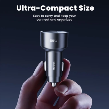 Sạc Xe Hơi 65W 2C1A Siêu Nhanh 3 Cổng USB-C PD35W/30W Đa Năng cho Samsung, Xiaomi - 119k 4
