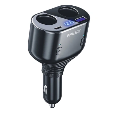 Sạc Xe Hơi Philips DLP4.101B 30W USB PD Siêu Nhanh, Cổng USB + PD, Đa Dụng Cho Ô Tô và Ô Tụ