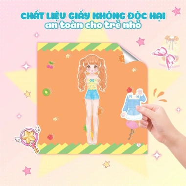 Sách Combo 3 cuốn Anime - Bóc dán 300+ stickers váy, phụ kiện, giảm còn 39.840đ 5