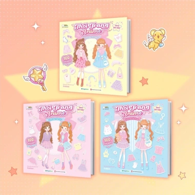 Sách Combo 3 cuốn Anime - Bóc dán 300+ stickers váy, phụ kiện, giảm còn 39.840đ 6