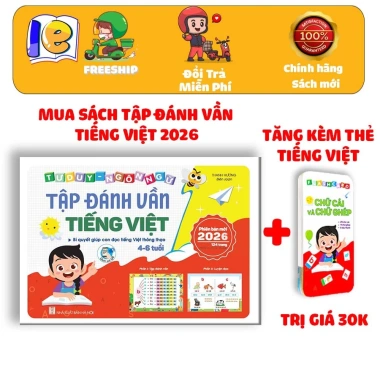 Sách Đánh Vần Tiếng Việt 2.026 cho Bé 4‑6 tuổi, kèm file đọc, video hướng dẫn ghép vần, tặng thẻ - Giá chỉ 85.000đ Sách Đánh Vần Tiếng Việt 2.026 cho Bé 4‑6 tuổi, kèm file đọc, video hướng dẫn ghép vần, tặng thẻ - Giá chỉ 85.000đ