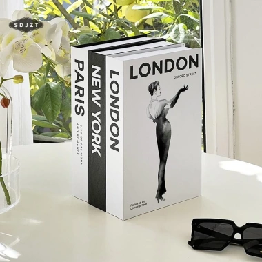 Sách giả Thành phố Thời Trang – Trang trí bàn cà phê, nhà hiện đại, Paris London New York, giảm giá 20% chỉ 64.240₫