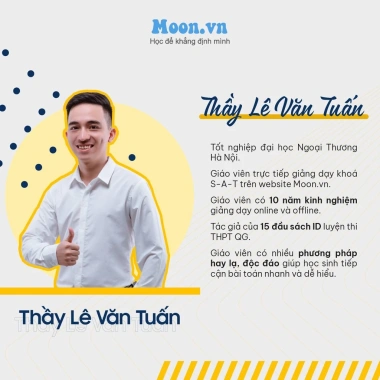 Sách tổng ôn Toán lớp 12 tập 1 & 2 Moonbook - Luyện thi THPT quốc gia, 124.000₫