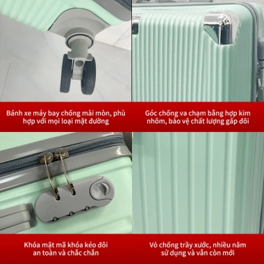 Sài Gòn Vali du lịch cao cấp 24/20 nhựa ABS và góc kim loại - Giá ưu đãi 299.000đ