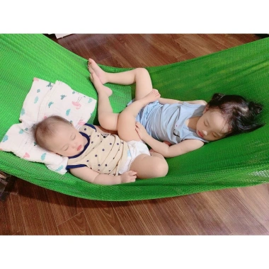 SALE 3 NGÀY Lưới võng xếp cán nhựa gỗ thép người lớn 2 lớp bản rộng - 69.000đ