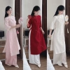 Sale 30% Áo dài gấm châu sa cách tân dáng suông hot Tết 2.026 Giá 182.280₫ 7