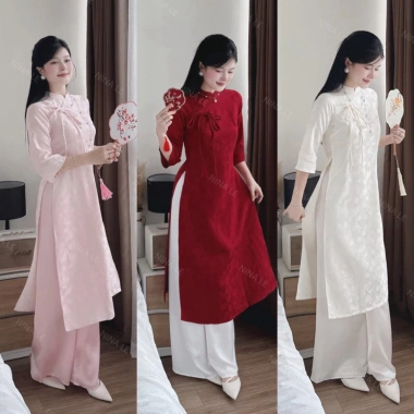 Sale 30% Áo dài gấm châu sa cách tân dáng suông hot Tết 2.026 Giá 182.280₫ 7 Sale 30% Áo dài gấm châu sa cách tân dáng suông hot Tết 2.026 Giá 182.280₫ 7