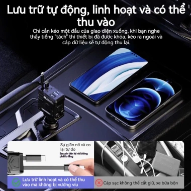 Sale Tẩu Sạc Nhanh Ô Tô 120W 2 Cổng Lightning & Type‑C, Hỗ Trợ PD/QC3.0, Giá 139.000đ