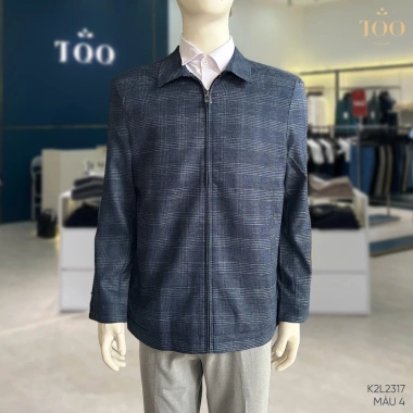 SALE TẾT Áo khoác nam cổ đức 2 lớp TQQ K2L2.317 vải dạ tweed công sở, giữ nhiệt tốt - Giá chỉ 649.000đ 2