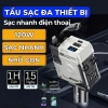 [SALE TẾT] Tẩu Sạc Nhanh 120W Cho Ô Tô - Dây Rút, Cáp Type-C & Lightning, Sạc Siêu Tốc 2