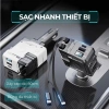 [SALE TẾT] Tẩu Sạc Nhanh 120W Cho Ô Tô - Dây Rút, Cáp Type-C & Lightning, Sạc Siêu Tốc 6