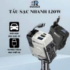 [SALE TẾT] Tẩu Sạc Nhanh 120W Cho Ô Tô - Dây Rút, Cáp Type-C & Lightning, Sạc Siêu Tốc 10