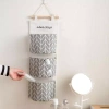 SALE Túi Vải Treo Tường 3 Ngăn Đa Năng - Đựng Đồ Cá Nhân Tiện Dụng Giá 22.328 VND 9